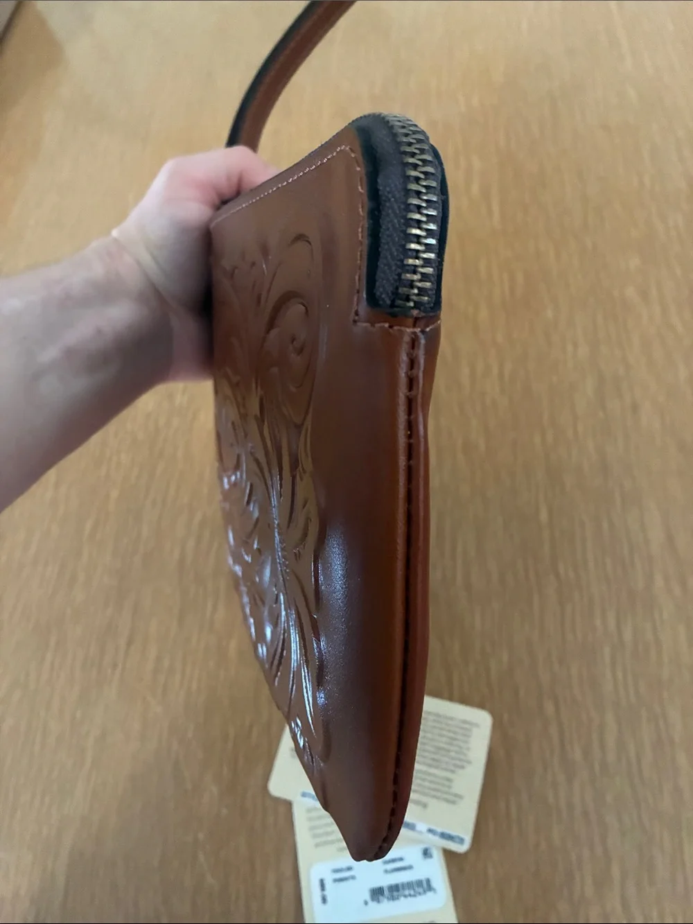 NWT Patricia Nash Tooled Cassini Leather Pouch